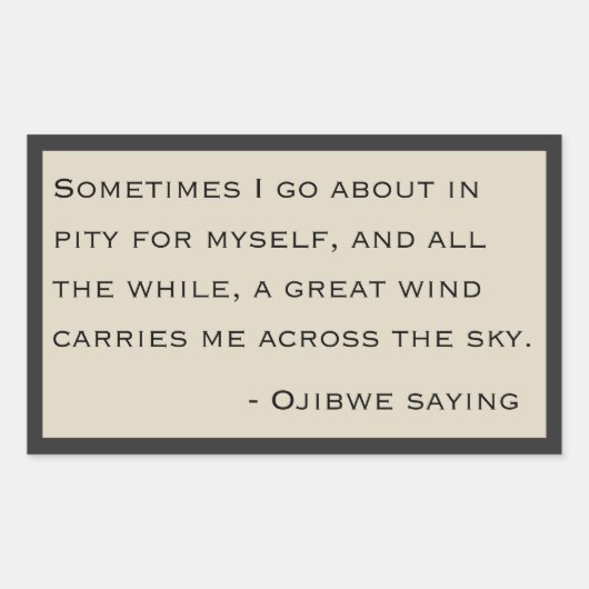 オジベことわざ – ザソプラノス 長方形シール (正面)