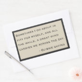 オジベことわざ – ザソプラノス 長方形シール (封筒)