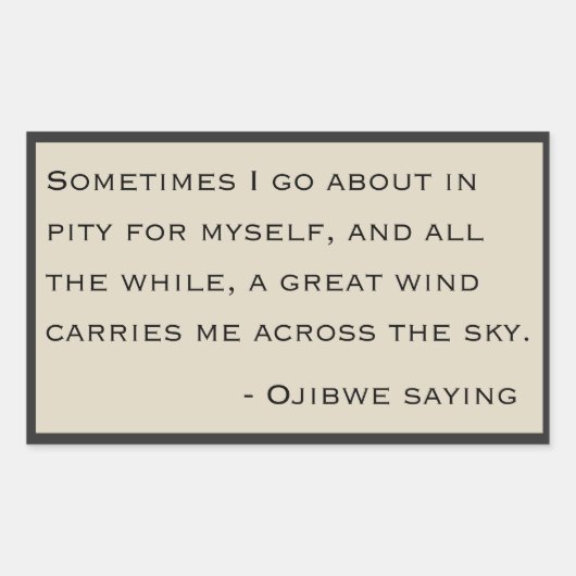 オジベことわざ 長方形シール (正面)