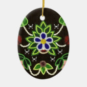 オジベフローラクマとアローズ セラミックオーナメント (正面)