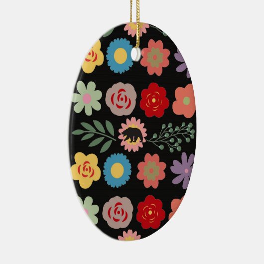 オジベユニークーフローラがクリスマスの飾り付けを飾る セラミックオーナメント (右)