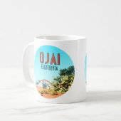 オジャイカリフォルニアサキュントサボテンヴィンテージ コーヒーマグカップ (正面左)