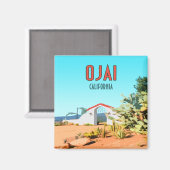 オジャイカリフォルニアサキュントサボテンヴィンテージ マグネット (正面/裏面)