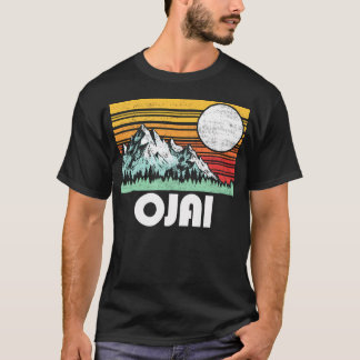 オジャイ カリフォルニア 山 太陽 レトロ Tシャツ