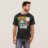 オジャイ カリフォルニア 山 太陽 レトロ Tシャツ (正面フル)