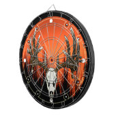 オジロ鹿のスカル ダーツボード (正面右)