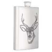 オジロ鹿の木びき台のシカ フラスク (右)