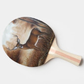 オジロ鹿の木びき台 卓球ラケット (横)