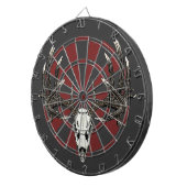 オジロ鹿シカのスカルのヴィンテージ ダーツボード (正面右)