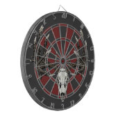 オジロ鹿シカのスカルのヴィンテージ ダーツボード (正面左)