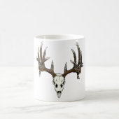 オジロ鹿シカのスカル1 コーヒーマグカップ (中央)