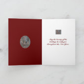 オジロ鹿シカのスパイクの木びき台の幸せな休日シリーズ シーズンカード (内部)