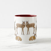 オジロ鹿シカのマグ ツートーンマグカップ (中央)