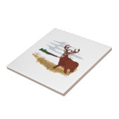 オジロ鹿シカ場面 タイル (側面)