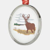 オジロ鹿シカ場面 メタルオーナメント (左)