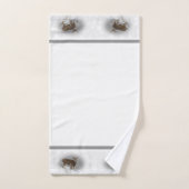 オジロ鹿シカ バスタオルセット (ハンドタオル)