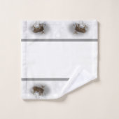 オジロ鹿シカ バスタオルセット (ウォッシュタオル)