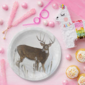 オジロ鹿シカ ペーパープレート (パーティー)