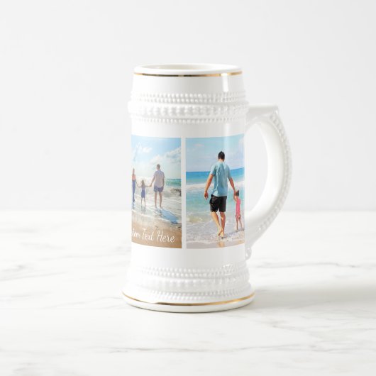 オジワ名入れフォトコラージュビアマグ ビールジョッキ (正面右)