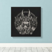 オジンとオオカミのゲリとフレキ キャンバスプリント (インサイチュ (ウッドフロア))