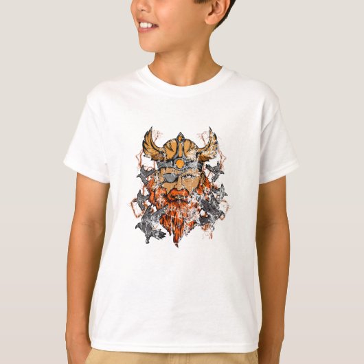 オジンと彼のラヴェンスの北欧神話動揺して Tシャツ (正面)