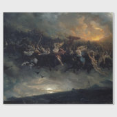 オジンの野生の狩り、1872年ピーター・ニコライ・アルボ ラッピングペーパー (フラット)