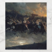 オジンの野生の狩り、1872年ピーター・ニコライ・アルボ ワインラベル (シングルラベル)