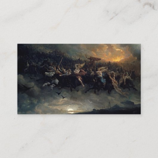 オジンの野生の狩り、1872年ピーター・ニコライ・アルボ 名刺 (正面)