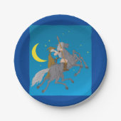 オジン乗馬スリプニールノース神話バイキング神 ペーパープレート (正面)