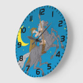 オジン乗馬スリプニールノース神話バイキング神 ラージ壁時計 (傾斜)