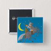 オジン乗馬スリプニールノース神話バイキング神 缶バッジ (正面&裏面)