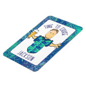 オスおもしろいマンガトロピカルバケーションクルーズドア マグネット (左側)