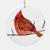 オスおよびメスの(鳥)ショウジョウコウカンチョウ セラミックオーナメント (裏面)