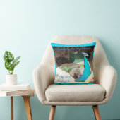 オスかわいらしブルーピーコック装飾用クッション クッション (椅子)