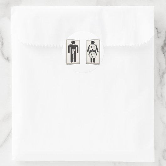 オスとメスのスイッチとソケットをオン ラウンドシール (バッグ)