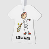 オスのテニス選手 オーナメント (正面)