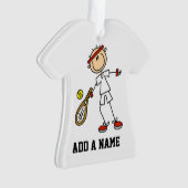 オスのテニス選手 オーナメント (正面)