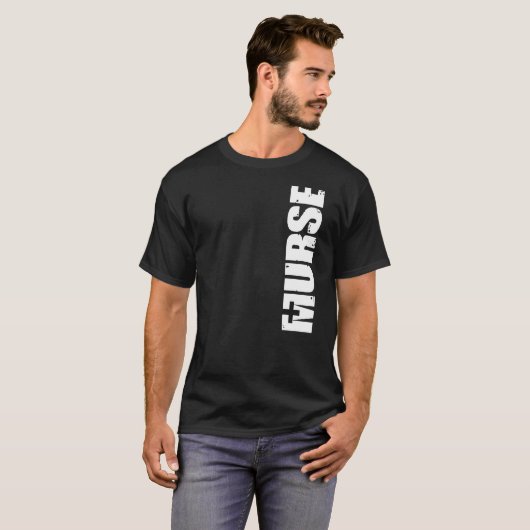 オスのナースのMurseの医学の十字 Tシャツ (正面フル)