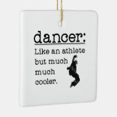 オスのヒップホップのダンサーはアスリートの正方形を好みます セラミックオーナメント (右)