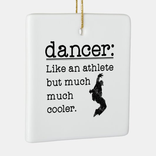 オスのヒップホップのダンサーはアスリートの正方形を好みます セラミックオーナメント (右)