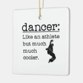 オスのヒップホップのダンサーはアスリートの正方形を好みます セラミックオーナメント (左)