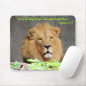 オスのライオンとのPhilippiansの4:13 マウスパッド (マウス)