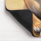 オスのライオンクブオンアビーチ マウスパッド (コーナー)