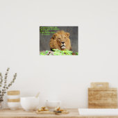 オスのライオンセントオーガスティン真実引用文 ポスター (キッチン)