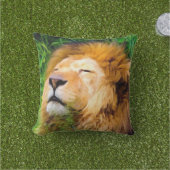 オスのライオンバキングインサン大きな猫 アウトドアクッション (芝生)