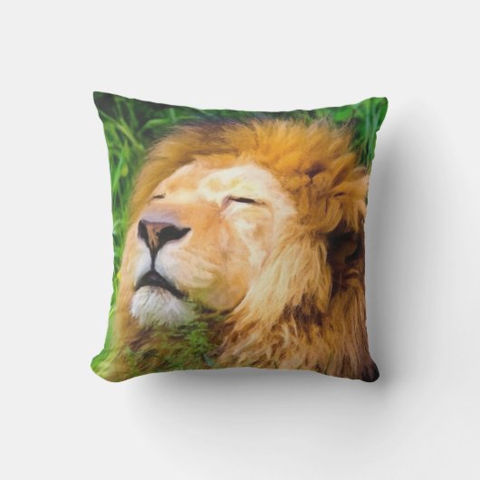 オスのライオンバキングインサン大きな猫 アウトドアクッション (正面)