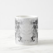 オスのライオン白黒の水色ポートレート コーヒーマグカップ (中央)