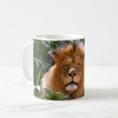 オスのライオン、コーヒー・マグ百獣の王 コーヒーマグカップ (正面左)