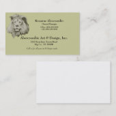 オスのライオン 名刺 (正面/裏面)