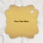 オスの七面鳥の尾の黄金の羽離れ飾 フェイバータグ (裏面)